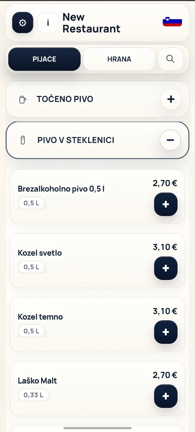 TableGoo QR jelovnik na telefonu